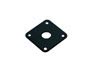Boston jack plate, square, plastic 34x34mm, flat, black