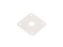 Boston jack plate, square, plastic 34x34mm, flat, white