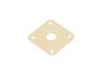 Boston jack plate, square, plastic 34x34mm, flat, ivory