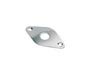 Boston jack plate, diamond shape, slanted metal, chrome