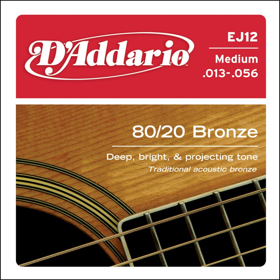 D'Addario, snarenset akoestisch, 80/20 bronze