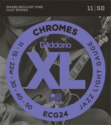 DAddario XL Chromes ECG-24 flatwound snarenset