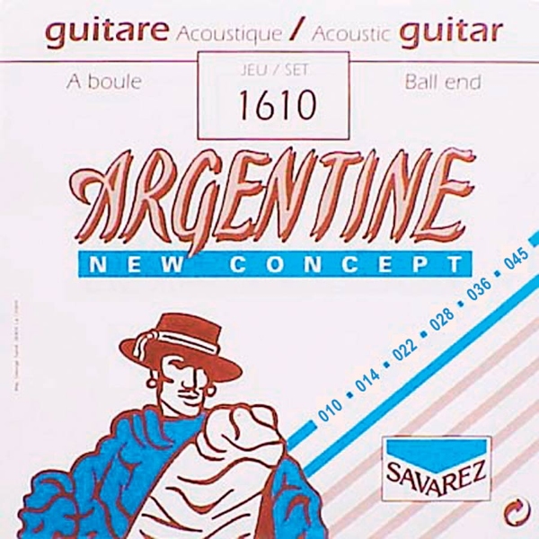 Argentine snarenset akoestisch, silverplated steel core