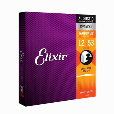 Elixir Nanoweb akoestisch snarenset coated 80/20 bronze