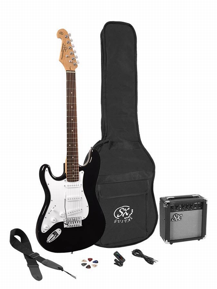 SX linkshandig elektrisch gitaarpakket,