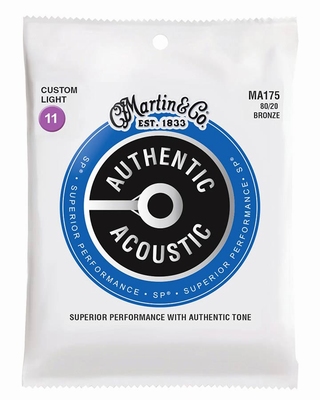 Martin Authentic serie Acoucstice bronze snarenset