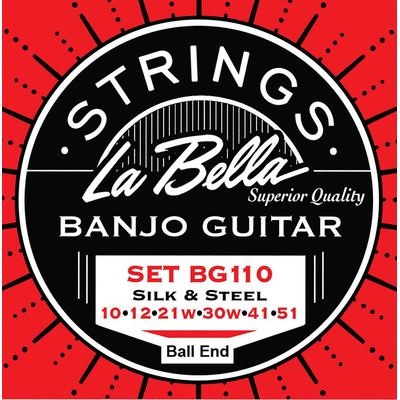 LA Bella Acoustic Folk  6-string banjo L-BG110-BE