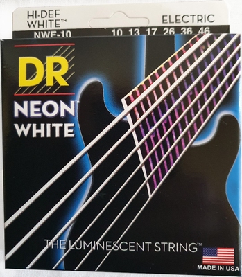 HI-DEF NEON™ - WHITE Colored Electric Guitar Strings: