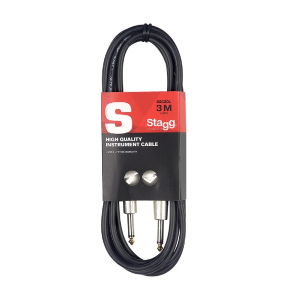 Stagg Instrumentkabel jack/jack (m/m), 3 m