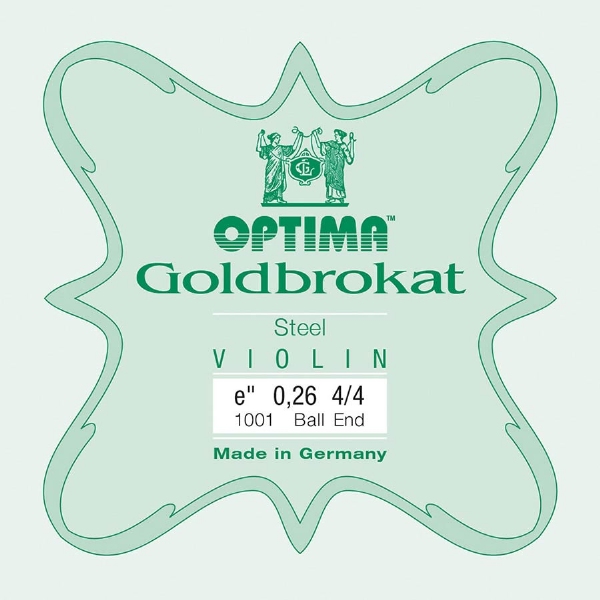 Optima Goldbrokat E-1 string for violin 4/4, steel, ball end