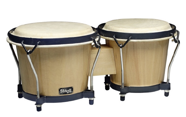 Traditionele houten bongo's