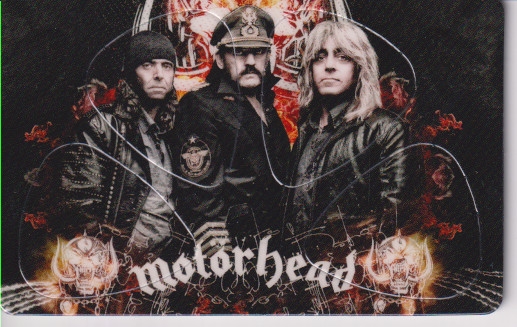 Plectrum kaart Motorhead op creditcard formaat