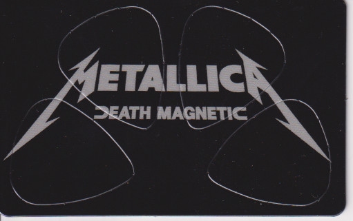 Plectrum kaart Metallica op creditcard formaat