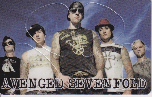 Plectrum kaart Avenged Seven Fold op creditcard formaat