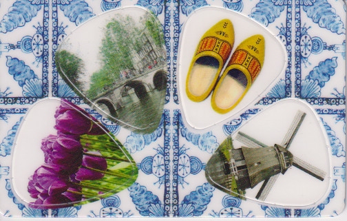 Plectrum kaart Delft Blue op creditcard formaat
