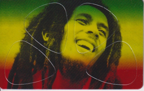 Plectrum kaart Bob Marley op creditcard formaat