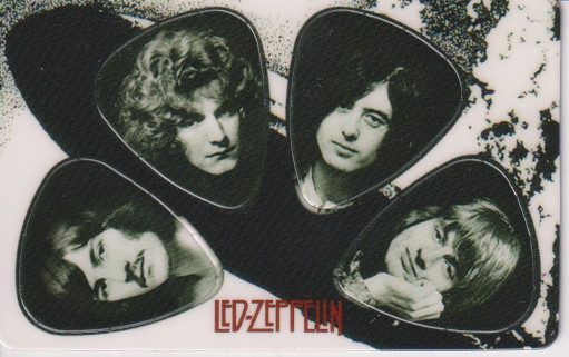 Plectrum kaart Led Zeppelin op creditcard formaat