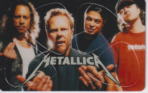 Plectrum kaart Metallica -PIC op creditcard formaat