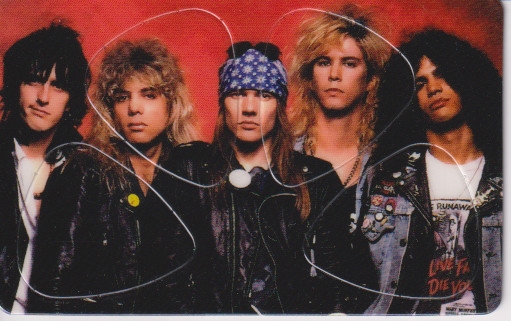 Plectrum kaart Guns & Roses op creditcard formaat