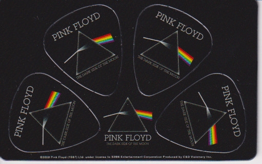 Plectrum kaart Pink Floyd Dark Side op creditcard formaat