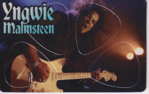 Plectrum kaart Yngwie Malmsteen op creditcard formaat