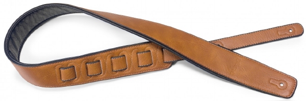 Gepolsterde kunstleren gitaarband, honingkleur