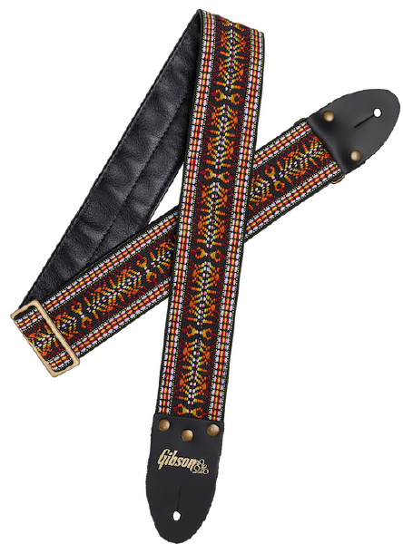 Gibson Gitaarband zwart, rood Breedte 5 cm