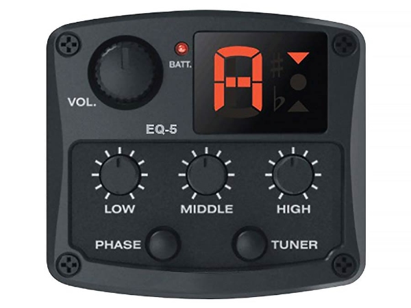 Richwood actieve 3-band gitaar pickup/preamp/tuner