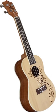 CLX concert ukelele Flowers spruce/ sparren