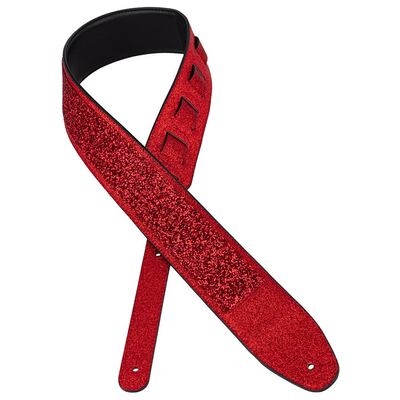 Gaucho Sparkling Series guitar strap sparkling red