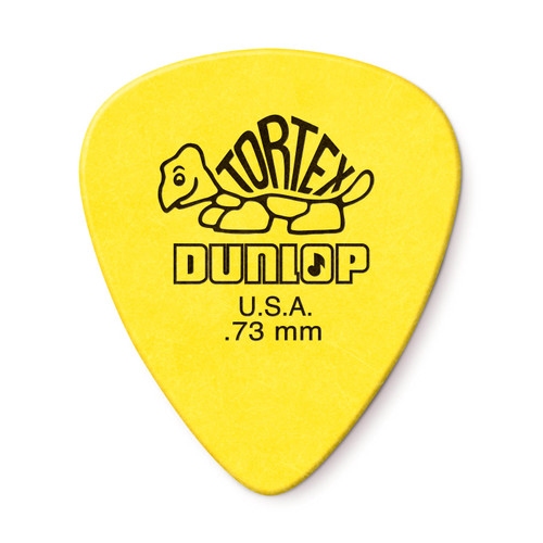 Dunlop plectrum Tortex 0,73 mm. (geel)