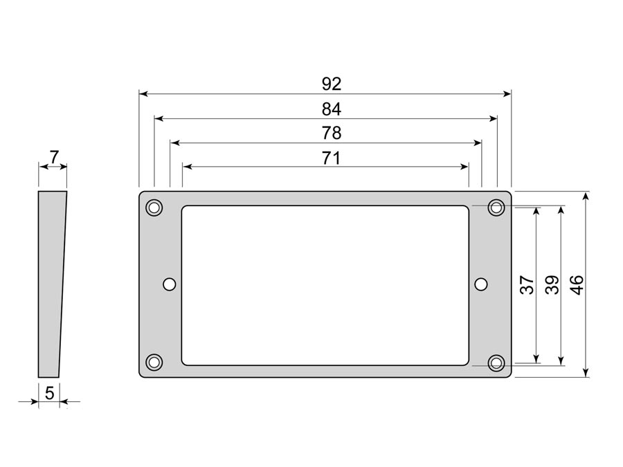 Humbucker frame