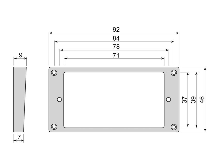 Humbucker frame