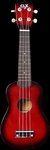 CLX sopraan ukelele red burst