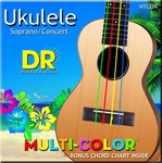 Multi color neon ukelele snaren