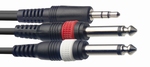 Stagg,  Y-KABEL minST JCKm-2JCKm/GG