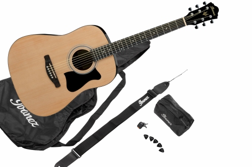 Ibanez V50 Jampack gitaarpakket naturel.