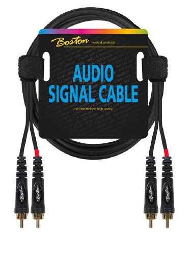 Boston audio signal cable, 2x RCA to 2x RCA, 0.75 meter
