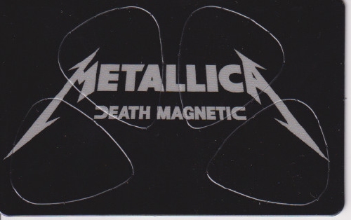 Plectrum kaart Metallica op creditcard formaat