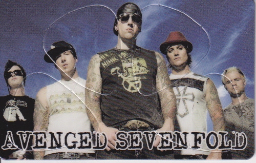 Plectrum kaart Avenged Seven Fold op creditcard formaat