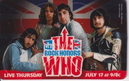 Plectrum kaart THE WHO op creditcard formaat