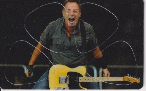 Plectrum kaart Bruce Springsteen op creditcard formaat