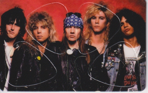 Plectrum kaart Guns & Roses op creditcard formaat