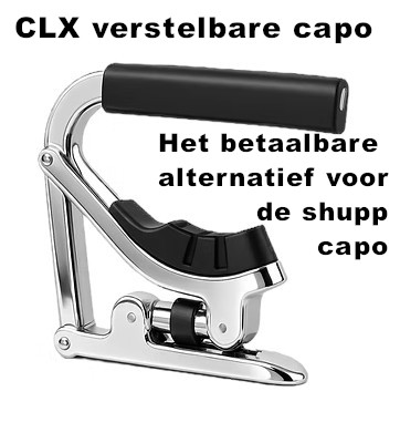 CLX verstelbare capo voor elektrische gitaar chroom