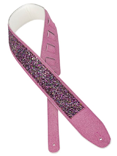 Gaucho Sparkling Series guitar strap sparkling pink